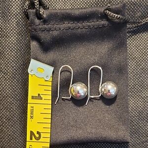 **Clearance** Silver Ball Drop Earrings